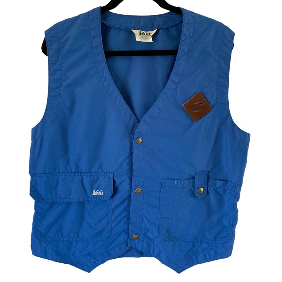 Gilet Utilitaire Vintage REI - Homme Taille L - Kaki Coton - Poche Multi - Safari/chasse